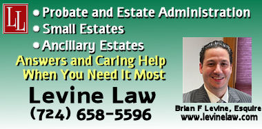 Law Levine, LLC - Estate Attorney in Connellsville PA for Probate Estate Administration including small estates and ancillary estates